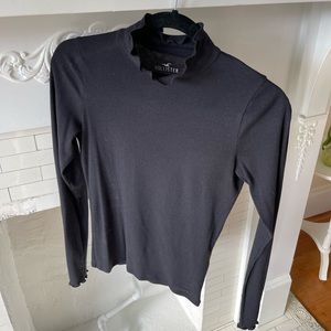 Hollister black long sleeve mock neck